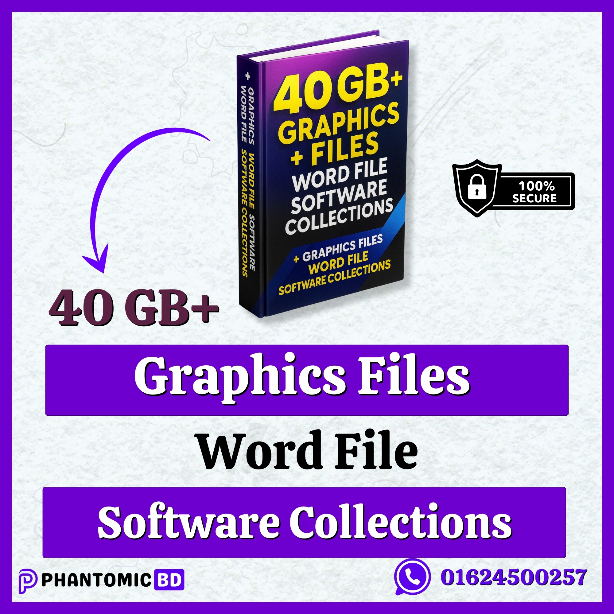 40GB+ Complete Resource Bundle (Graphics, Word Files & Softwares)